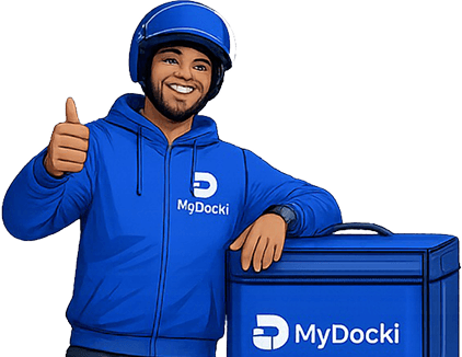MyDocki delivery rider giving thumbs up
